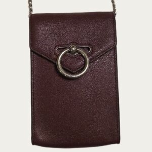 Rebecca Minkoff Jean Crossbody Phone Bag in bordeaux color. EUC